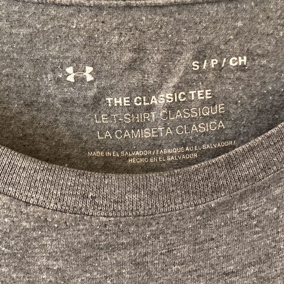 Under Armour size small grey tee - Picture 2 of 2